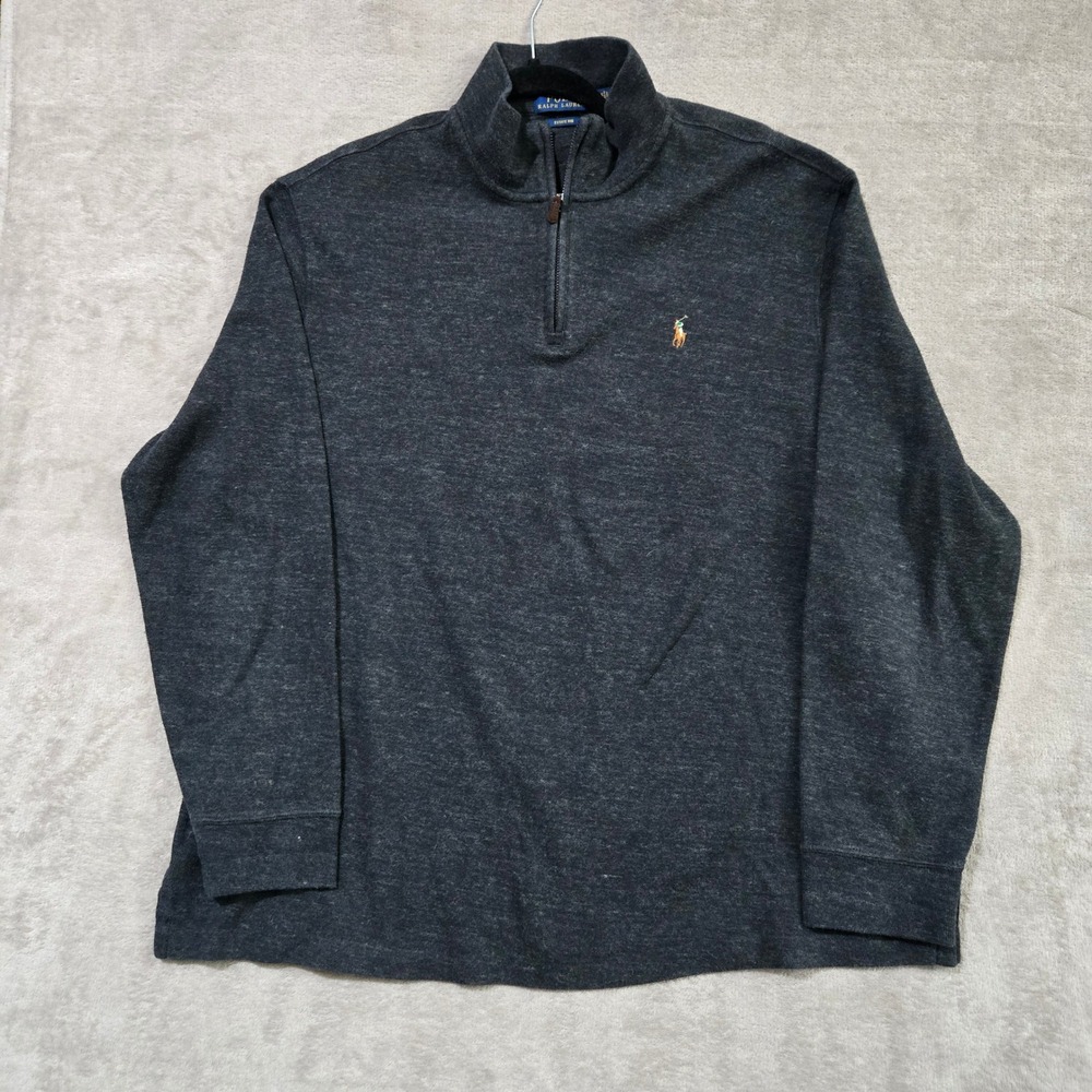 Polo Ralph Lauren Estate Rib Quarter Zip Pullover XL Heritage Old Money Preppy